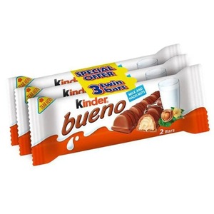 Kiinder Bueno Chocolate Wafer <b>Bar</b> Hazelnut Cream Milk Chocolate Sweet Crispy <b>Snack</b> Ready to Eat Confectionery - Product Image 1