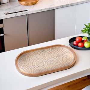 Planche à découper en bois d'acacia avec poignée pour hacher et servir le pain de charcuterie, fromage et pizza - Product Image 5