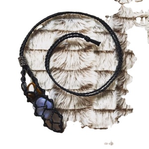 คอลเลกชันแฮนด์เมด macrame กระเป๋าสร้อยคอถุงคริสตัลสร้อยคอตาข่ายคริสตัลรักษา - Product Image 3