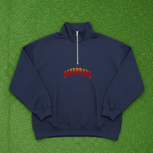 Vente en gros Prix abordable Sweat-shirt épais 100% coton Quater Zip Up pour femmes Sweat-shirt respirant avec logo imprimé personnalisé - Product Image 1