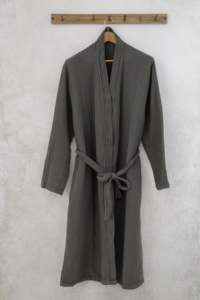 Textured Muslin Bathrobe with Gauze Texture <b>Home</b> <b>Textile</b> for Cozy Comfort - Product Image 4