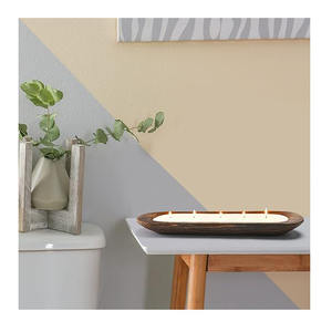 Nouveau design de bols à pâte en bois ovales plateau décoratif rustique grand bol à pâte sculpté à la main bougie long bol en bois pour la décoration - Product Image 3