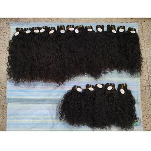 Extensions de trame de cheveux humains crus indiens de qualité supérieure Paquets de cheveux à clipser avec des styles de vagues et de boucles à vendre en Inde - Product Image 1