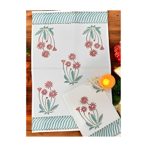Serviettes de cuisine en coton motif champignon 40x60cm 180GSM 200TC, torchons botaniques SA8000, faible MOQ, OEM ODM, vente en gros Inde B2B - Product Image 4