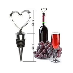 59 - STAINLESS STEEL ASSORTED DESIGN WINE STOPPER , SILICONE REUSABLE WINE AND BEVERAGE BOTTLE STOPPER