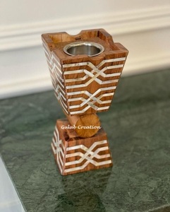 Quemador de incienso de madera decorativo con incrustaciones de perlas Madre, caja de aromaterapia hecha a mano para el hogar, fragancia, meditación, regalo terapéutico - Product Image 3