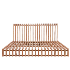 Estructura de cama de matrimonio hecha de madera maciza de teca con un diseño clásico - Product Image 2