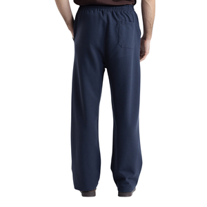 <b>Mens</b> Waffle Knit <b>Lounge</b> <b>Pants</b> Mid Straight Drawstring Wide Leg Casual Trousers Soft Breathable Relaxed Fit Everyday Bottom Wear - Product Image 2