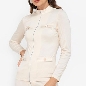 Top de manga larga con cremallera de algodón para mujer, novedad de verano, venta en línea a bajo precio - Product Image 1