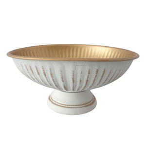 Tazón redondo de hierro con color oro blanco, generalmente utilizado para comer sopa gachas o para cocina y vajilla de mesa, cuencos profundos - Product Image 1