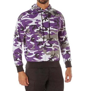 Sudaderas con capucha de camuflaje transpirables de diseño personalizado para hombre, sudaderas cómodas con estampado de algodón 100% bordado para invierno - Product Image 4