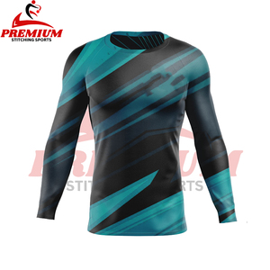 High Demand Breathable Rash Guard Unisex Fitness Gym Long Sleeve <b>Custom</b> <b>Design</b> <b>Compression</b> <b>Shirt</b> Polyester Spandex Sports Top - Product Image 3