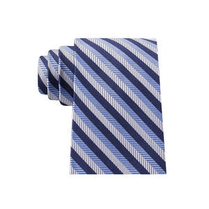 Cravatta Tommy Hilfiger da uomo Village Classic blu a righe testurizzate in seta, taglia normale - Product Image 2