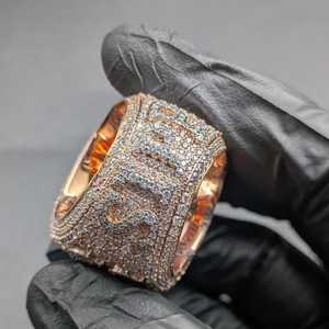 Anillo de Campeonato Iced Out para Hombre, Plata de Ley 925, Estilo Hip Hop, con Diamantes de Moissanita VVS, para Fiestas - Product Image 3