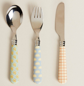 Ensembles de couverts ustensiles de cuisine Design tendance or fini fourchette cuillère peint à la main poignée accessoires de salle à manger en métal - Product Image 4