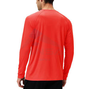 Vêtements de sport en gros personnalisés Rash Guard pour hommes Respirant Gym Manches longues T-shirt de course ajusté Col rond Séchage rapide Performance - Product Image 5