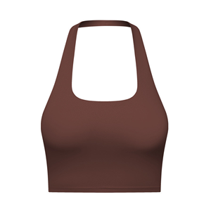 Soutien-gorge de sport léger personnalisé à maintien moyen, dos nu, licou, taille haute, coupe ajustée, pour femme, idéal pour le yoga et l'entraînement - Product Image 2