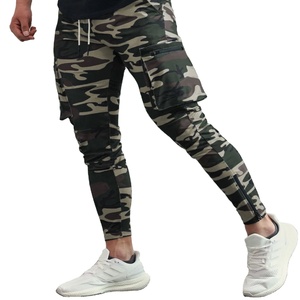 กางเกงวอร์มขายาวทรงหลวมผ้าฝ้ายลายพรางคุณภาพสูงสั่งทำพิเศษ น้ำหนักเบา ระบายอากาศได้ดี สไตล์ลำลอง แต่งจีบแบบดิสเทรสสำหรับผู้ชาย - Product Image 1