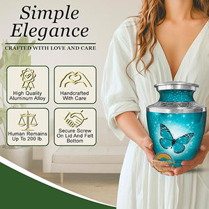 Mini urna de cremación negra con grabado de ala de Ángel | Urna de recuerdo sentimental 'My Mind Still Talks' de AYAANS - Product Image 6