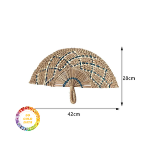 Ventilateur de poche Seagrass en vrac-Ventilateur rustique en feuille de palmier pour les mariages, les festivals culturels et les détaillants internationaux - Product Image 3
