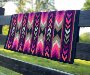 Western Show Horse Saddle Blanket Diseño de Nueva Zelanda Manta de sillín de lana hecha a mano Top Wool Saddle Pad Size - Product Image 5