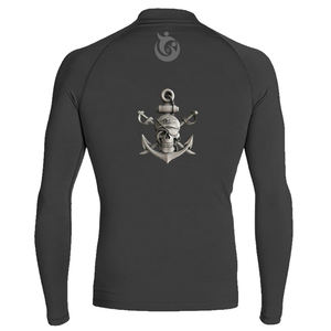 <b>Men's</b> UPF 50+ Compression <b>Long</b> <b>Sleeve</b> Rashguard Custom Logo Printed <b>Gym</b> <b>Top</b> for MMA and Surf Sports Plain Surf Shirt - Product Image 6