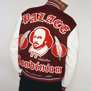 Chaqueta de cuero Varsity de invierno para hombre, cuello levantado a prueba de viento, mangas completas, logotipo frontal, Parche de moda de béisbol, trabajo - Product Image 6