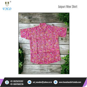 Camisa de Hombre 2023, Elegante y Hermosa, Hecha a Mano en Jaipur, con Estampado de Elefantes, 100% Algodón, de Secado Rápido - Product Image 3