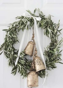 Juego de diseño moderno de 2 campanas de armonía colgantes, campanas de viento de jardín rústico para relajarse, tranquilo, formato de hierro para el hogar para primavera - Product Image 3