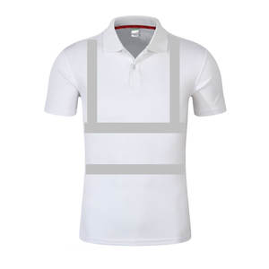 Camisetas Polo de Alta Visibilidad con Tiras Reflectantes, Diseño de Parches, Logotipo Personalizado, Transpirables y de Secado Rápido para Hombre - Product Image 1