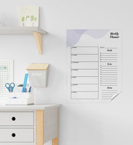 2025 Durable de haute qualité planificateur hebdomadaire organisateur tableau blanc effaçable à sec en blanc avec des matériaux magnétiques en bois métal verre PET - Product Image 6