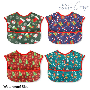 Babero de alimentación infantil Babero impermeable para niños pequeños con bolsillo para recoger alimentos - Product Image 3