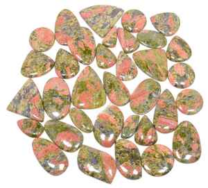 Cabochon de jaspe Unakite naturel de qualité AAA ++ Pierres précieuses en vrac! Jaspe Unakite Cabochon poli pour la fabrication de bijoux - Product Image 5
