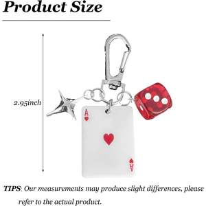 Angyape Cool Y2K dadi stella portachiavi borsa e borsellino per chiavi auto e borse Unisex accessori per donna e uomo - Product Image 6