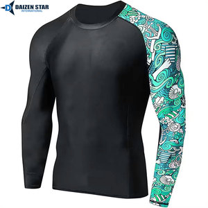 Haut de sport pour homme à manches longues, protection UV UPF50+, respirant, écologique, séchage rapide, idéal pour la natation, le surf et la gym - Product Image 6