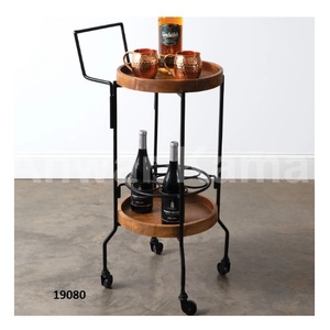 Carrito de servicio cuadrado de Metal de 3 niveles de alta calidad, muebles decorativos, aspecto moderno para el hogar, Hotel, carrito de servicio decorativo - Product Image 2