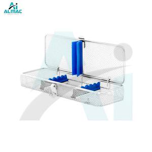 ALMAC Small Instrument Basket for Ophthalmology Protective <b>Silicone</b> <b>Mat</b> Prevents Tool Movement Autoclave Manual CE Certified - Product Image 1