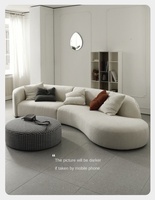 Ensemble de canapés modernes et luxueux pour petit appartement, espace de réception incurvé pour salon, salon de beauté, espace de repos des célébrités