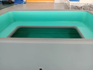 Jacuzzi gonflable portable en tissu extensible avec <span class=keywords><strong>pompe</strong></span> manuelle - Bain à remous pliable pour le camping en plein air et la détente familiale - Product Image 3