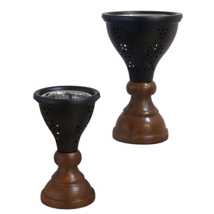 Brûleur d'encens en métal doré de luxe élégant support de Bakhoor diffuseur d'aromathérapie décoratif pour la maison table élégante pour religieux - Product Image 4