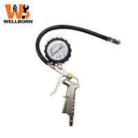 Manomètre numérique de pression des pneus avec gonfleur - Accessoire de compresseur d'air robuste avec tuyau flexible, pour voiture, camion, SUV, moto