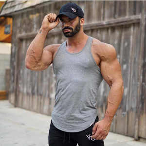Camisetas sin mangas con tirantes atléticas personalizadas para hombre, ropa de gimnasio esencial de estilo informal transpirable de algodón 100% para entrenamiento de Culturismo - Product Image 6