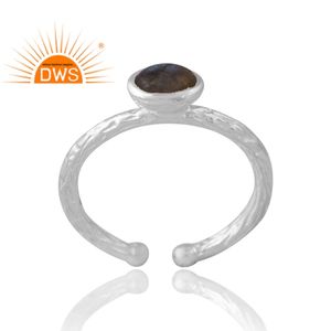 แหวนพลอยลาบราดอไรต์ธรรมชาติสีเงิน925การออกแบบพื้นผิวสำหรับผู้หญิงเครื่องประดับที่กำหนดเองของขวัญสำหรับผู้หญิงสำหรับผู้หญิง - Product Image 1