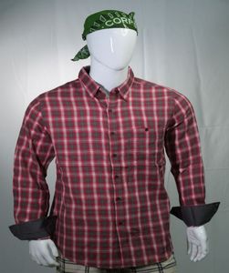 Camisa de franela informal de manga larga para hombre hecha a medida suave 100% algodón cuello alto nuevo logotipo estampado artículo promocional económico - Product Image 4