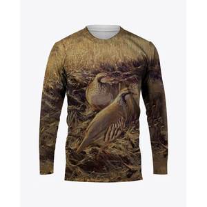 Wholesale Custom Camo Hunting Shirts 100% Polyester Full Sleeve <b>Slim</b> <b>Fit</b> Knitted Fabric Customizable Camo Design - Product Image 4