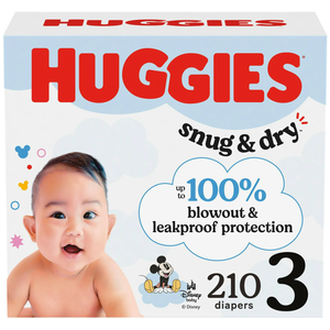 Couches Huggies Snug & Dry pour bébé, taille 3 (16-28 lb), 210 ct - Product Image 2