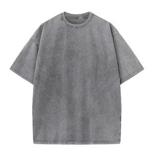 Vente en gros T-shirt personnalisé en coton délavé à l'acide T-shirt streetwear de haute qualité T-shirts vintage surdimensionnés pour hommes personnalisés - Product Image 2