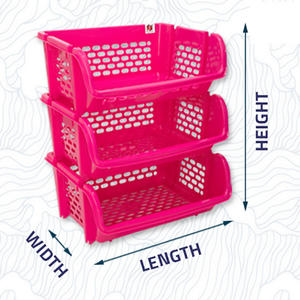 Estante apilable de plástico de 4 niveles de la mejor Fabricación de Malasia, función multipropósito, Material de alta calidad, envío marítimo proporcionado - Product Image 1