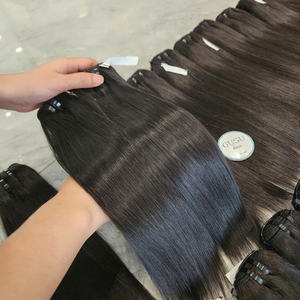 Ventes en gros de mèches lisses transparentes HD avec fermeture en dentelle 5x5, lisses et soyeuses, 100% cheveux humains bruts, perruques pour femmes noires - Product Image 4