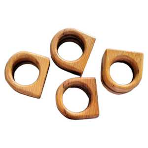 Prix de gros Porte-serviettes en bois Fabricant fait à la main pour la décoration de table à manger de mariage - Product Image 1